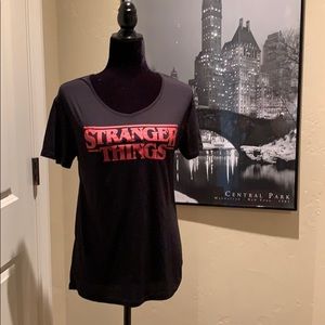 🔥sale🔥NWOT Stranger Things Black Tshirt Small